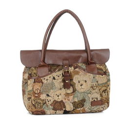 可愛泰迪熊包包棉布小熊翻蓋大通勤包手提包單肩包 可愛包包價格 廠家 圖片